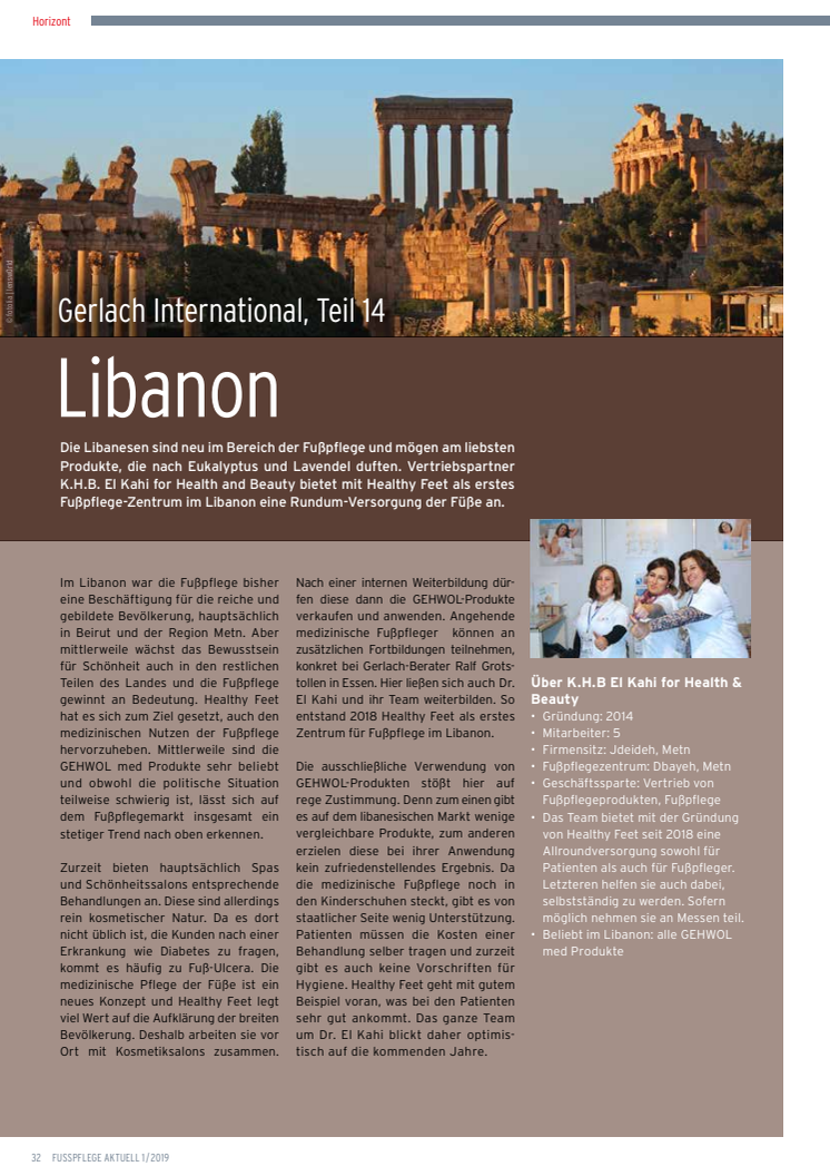 Gerlach im Libanon: Am liebsten mit Eukalyptus und Lavendel