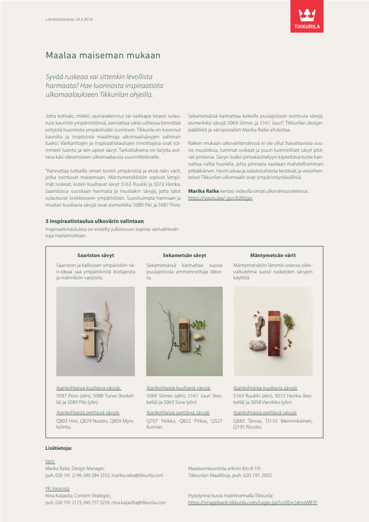 Tikkurila: maalaa maiseman mukaan