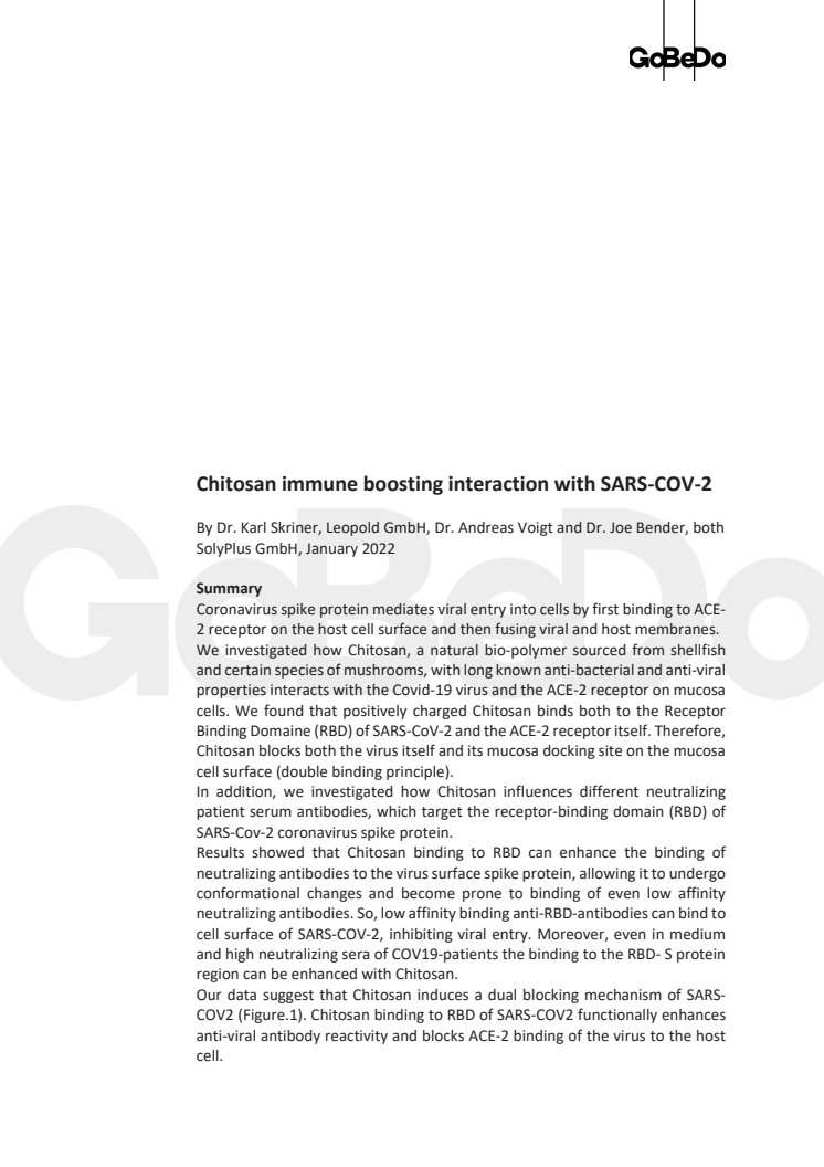 Chitosan immune boosting interaction with SARS-COV-2