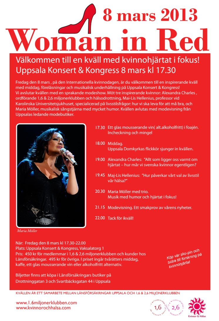 Woman in Red i Uppsala – en kväll med kvinnohjärtat i fokus!
