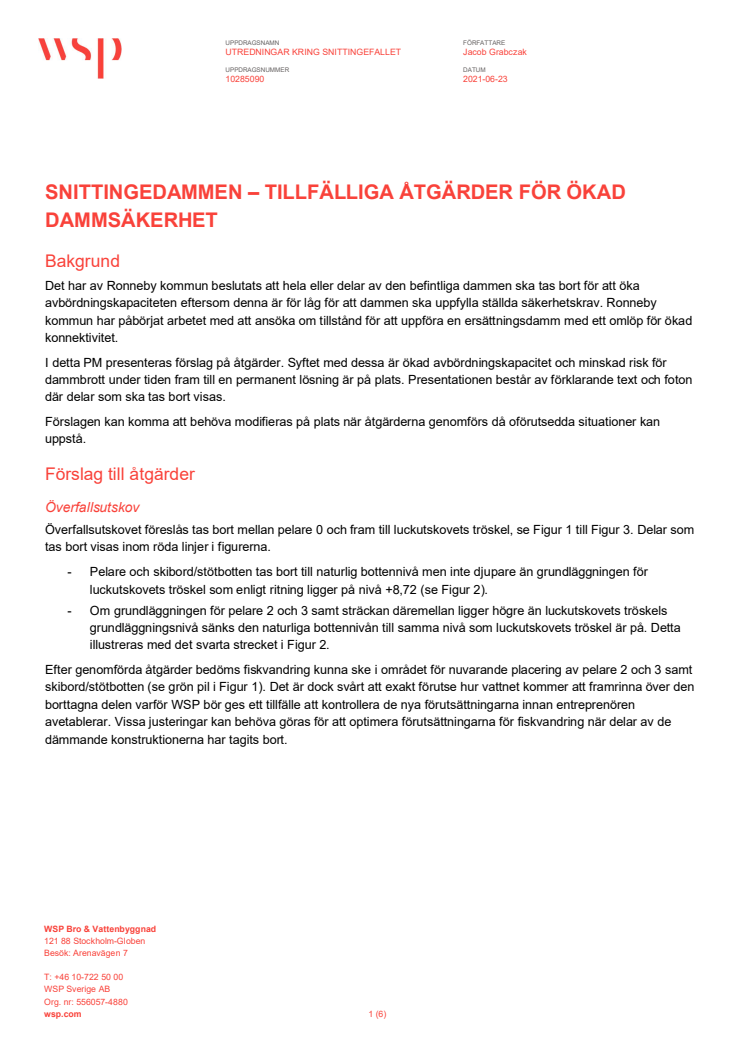 PM Snittingedammen - tillfälliga åtgärder för ökad avbördningskapacitet_210623.pdf