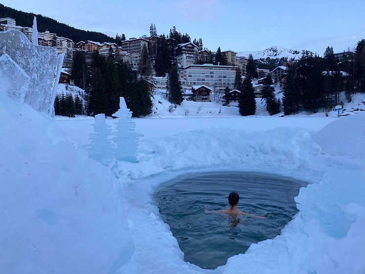 Eisbadi in Arosa, Graubünden