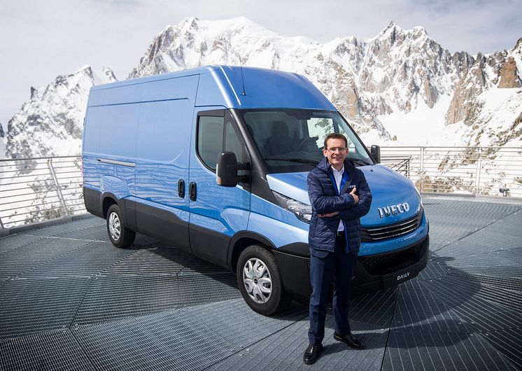 Iveco Daily på Mont Blanc SkyWay station