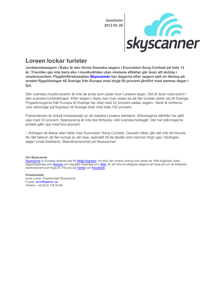Loreen lockar turister