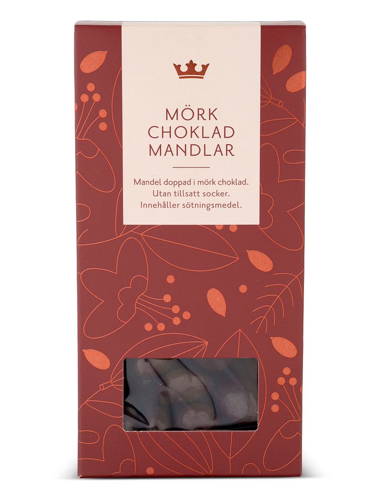 Kronans Apoteks Sockerfria Chokladmandlar Mörk choklad