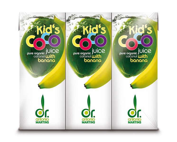 Dr. Martins Coco Kids Juice banan 3 pack økol 3x200 ml