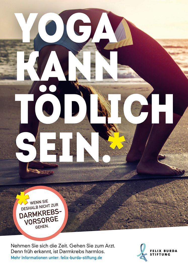 Anzeige "Yoga kann tödlich sein"