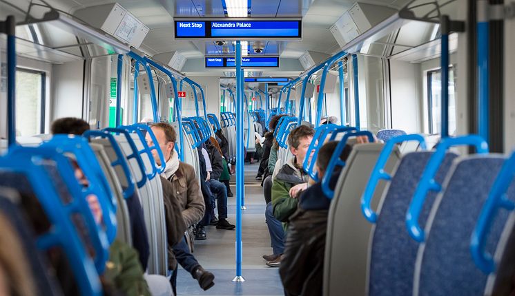 Interior of new Moorgate train 25.03.19