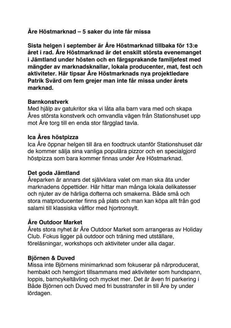 ​Åre Höstmarknad – 5 saker du inte får missa