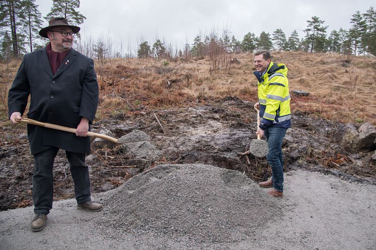 Första spadtaget för Lyra, Örebro kommuns nya vattenreservoar! 