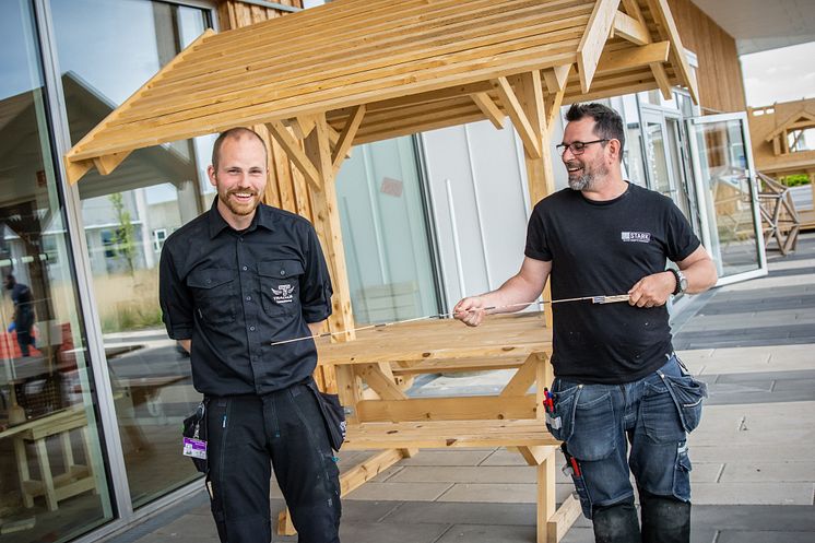 Andreas (tv.) og hans tidligere underviser Jesper Jensen.