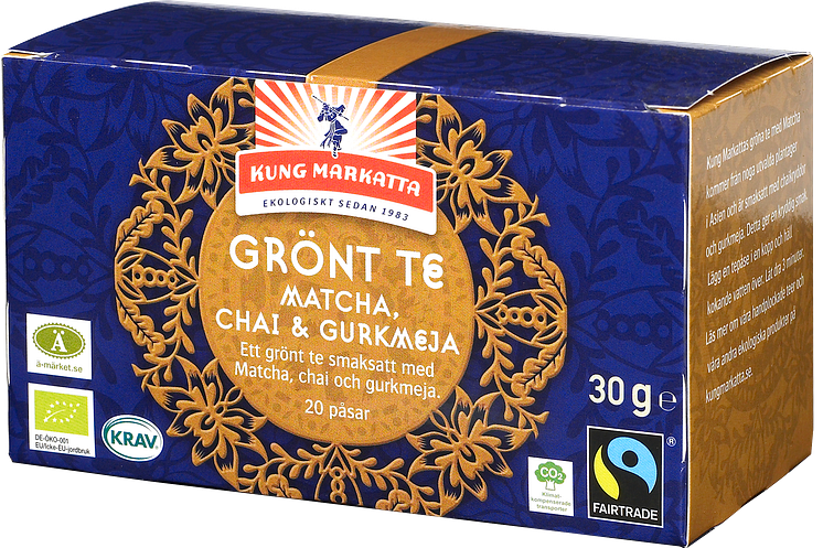 Grönt te matcha chai gurkmeja