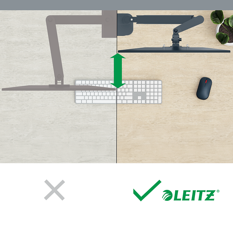 Leitz plassbesparende skjermarm