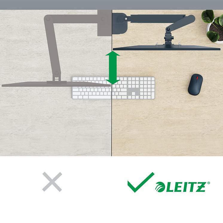 Leitz pladsbesparende monitor arm