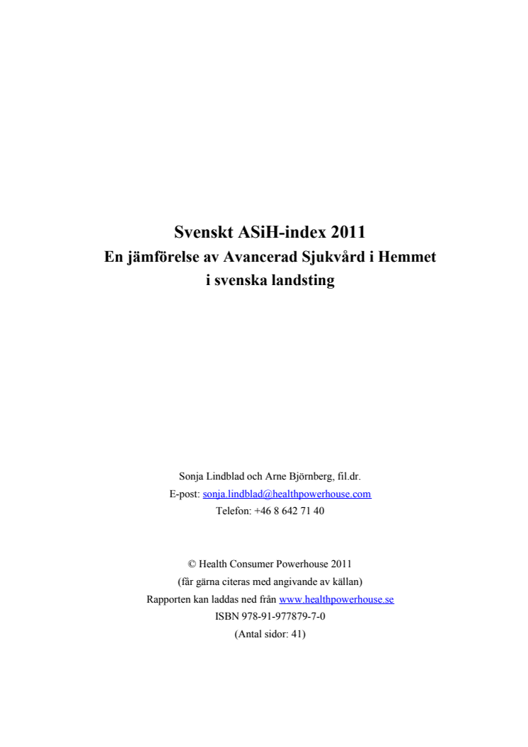 ASiH-index 2011