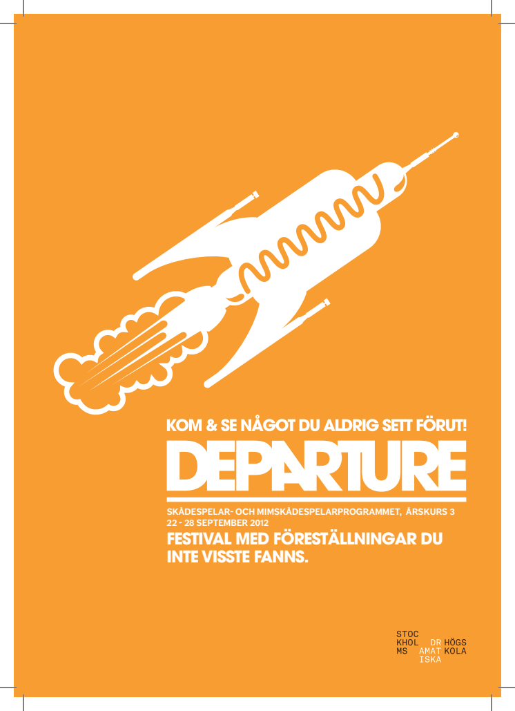 Folder med program - DEPARTURE 2012