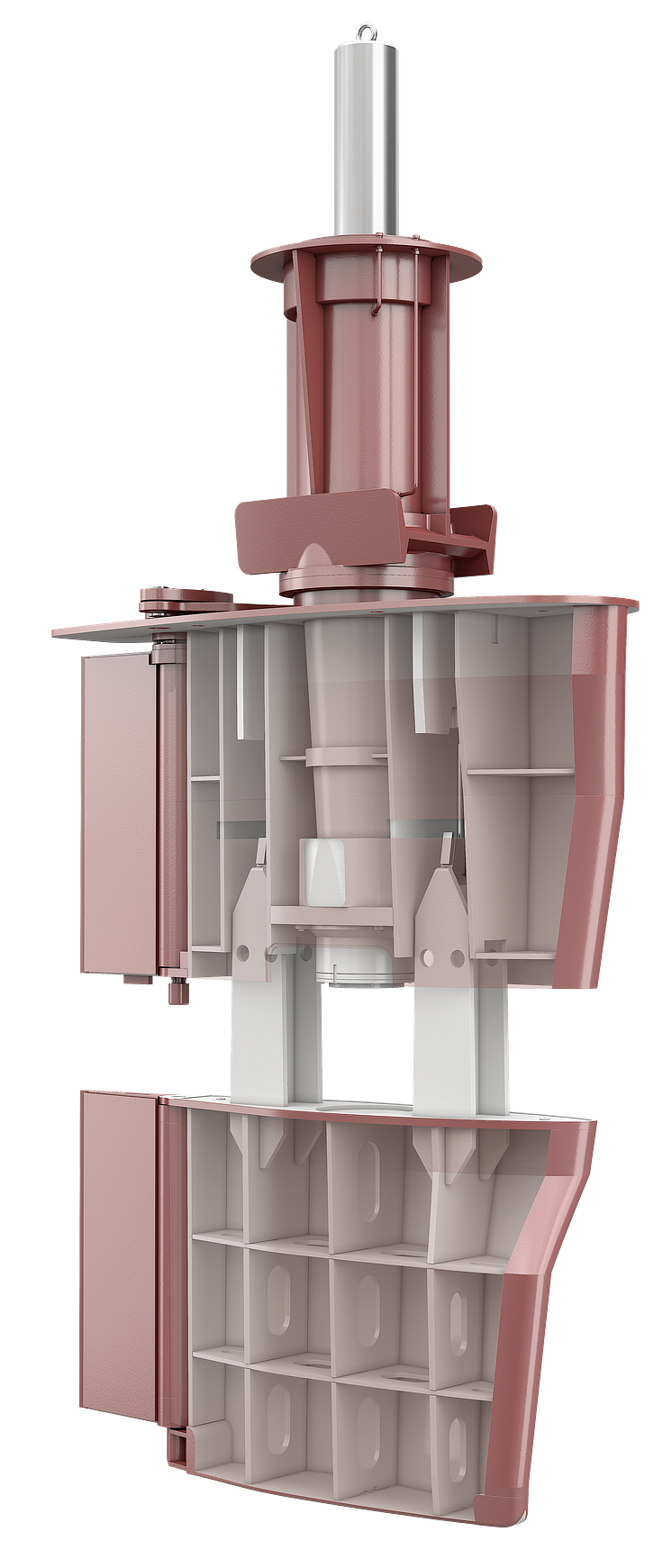 Kongsberg Maritime DTS_Direct_Trunk_Support_Rudder_split_Front_Side