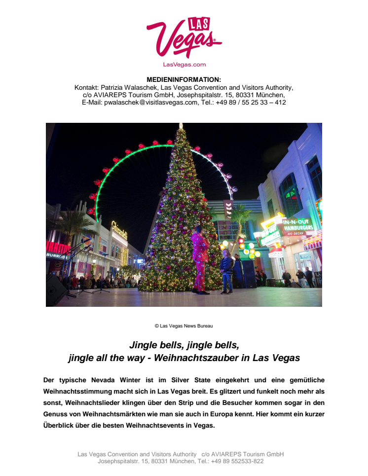 Jingle bells, jingle bells,  jingle all the way - Weihnachtszauber in Las Vegas