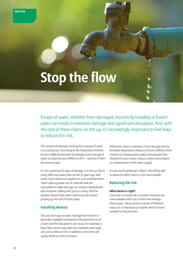 Property & Casualty News - Stop The Water Flow Part 4 