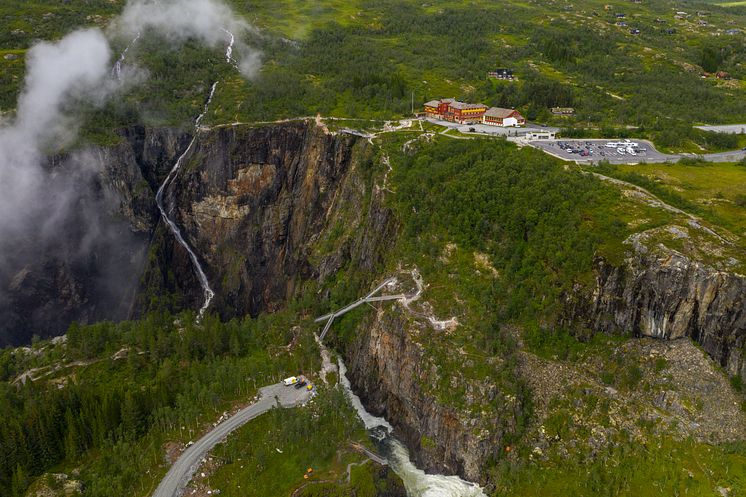 Vøringsfossen. Staircase bridge. Harald Chritian Eiken - vmproduksjon.no