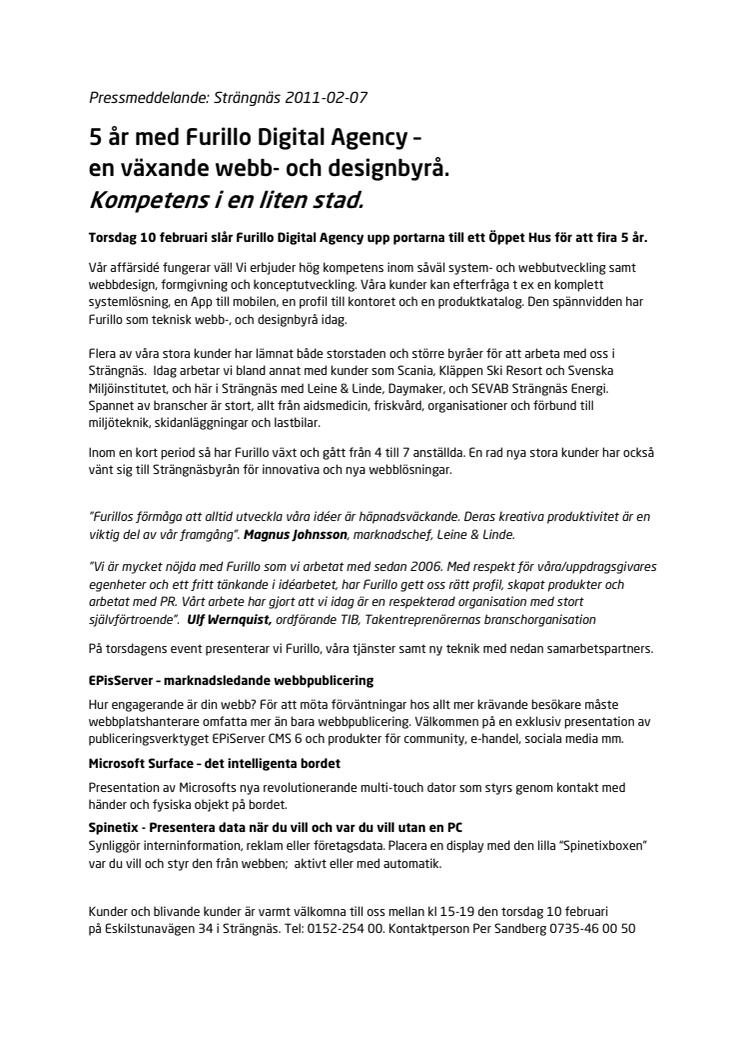 5 år med Furillo Digital Agency – en växande webb- och designbyrå.