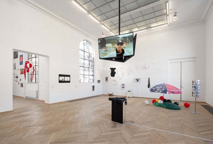 Installation view, New Red Order Presents: One if by Land, Two if by Sea. Kunsthal Charlottenborg, 2022,