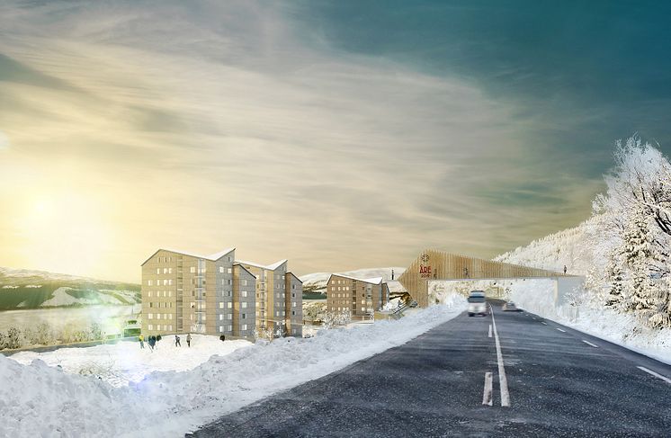 Brolägdan, Åre. Illustration: AIX Arkitekter. 