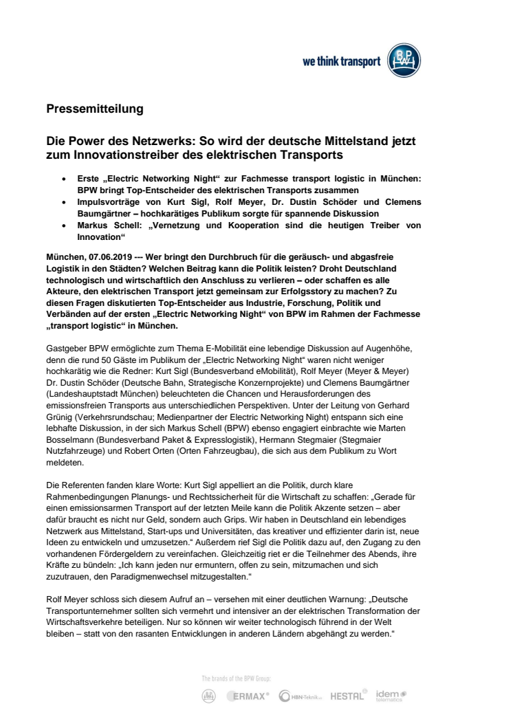 Die Power des Netzwerks: So wird der deutsche Mittelstand jetzt zum Innovationstreiber des elektrischen Transports