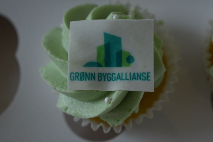 KIck-off for Grønn Byggallianse: Muffins med ny logo.