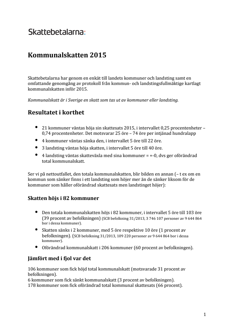 Kommunalskatten 2015
