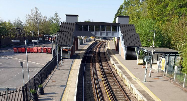 CGI of East Grinstead station footbridge