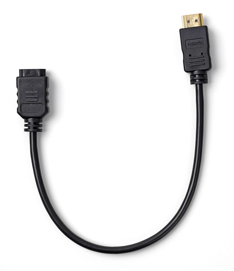 HDMI-kabel hane till hona (34 cm) medföljer i boxen