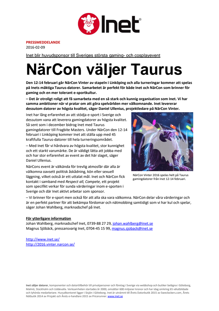 NärCon väljer Taurus