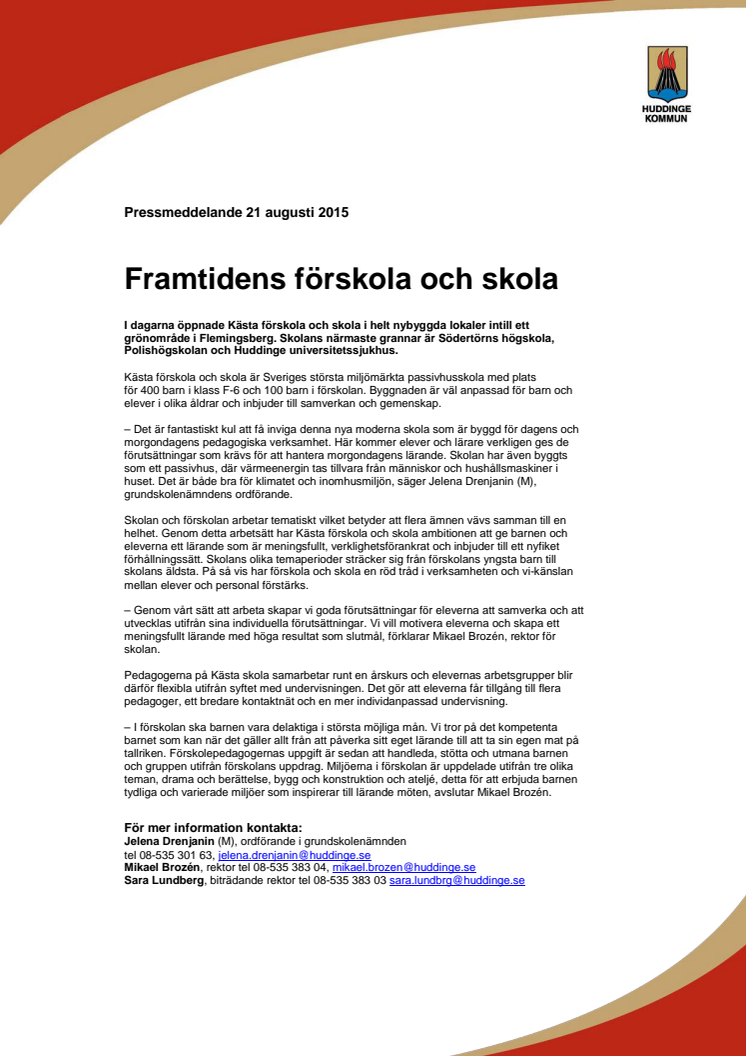 Framtidens förskola och skola