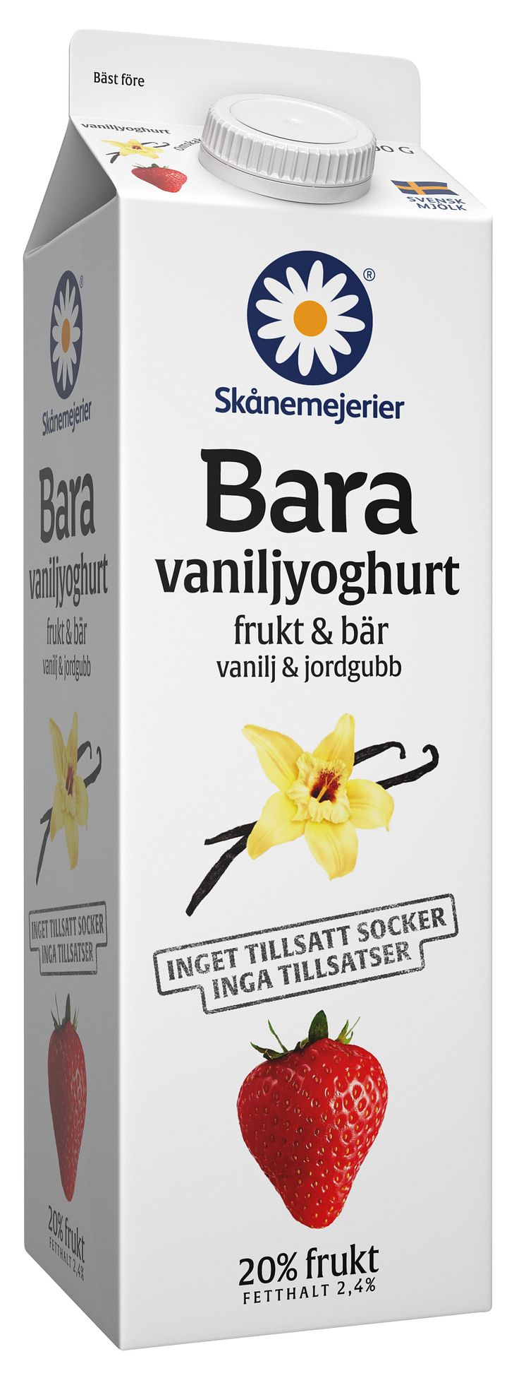 BARA vaniljyoghurt vanilj och jordgubb