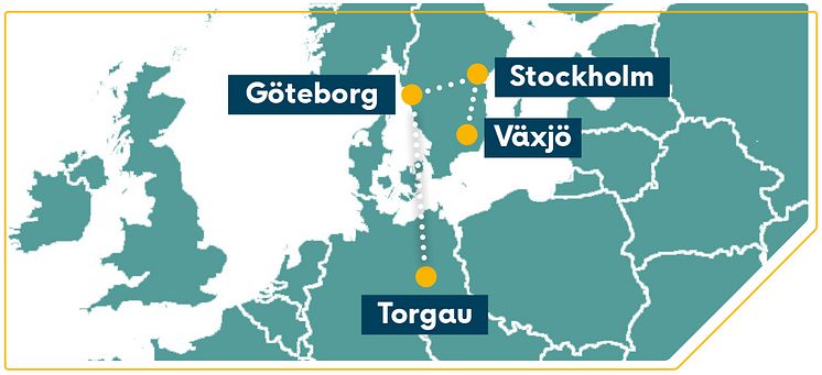 Romalyckan karta fönstrens väg