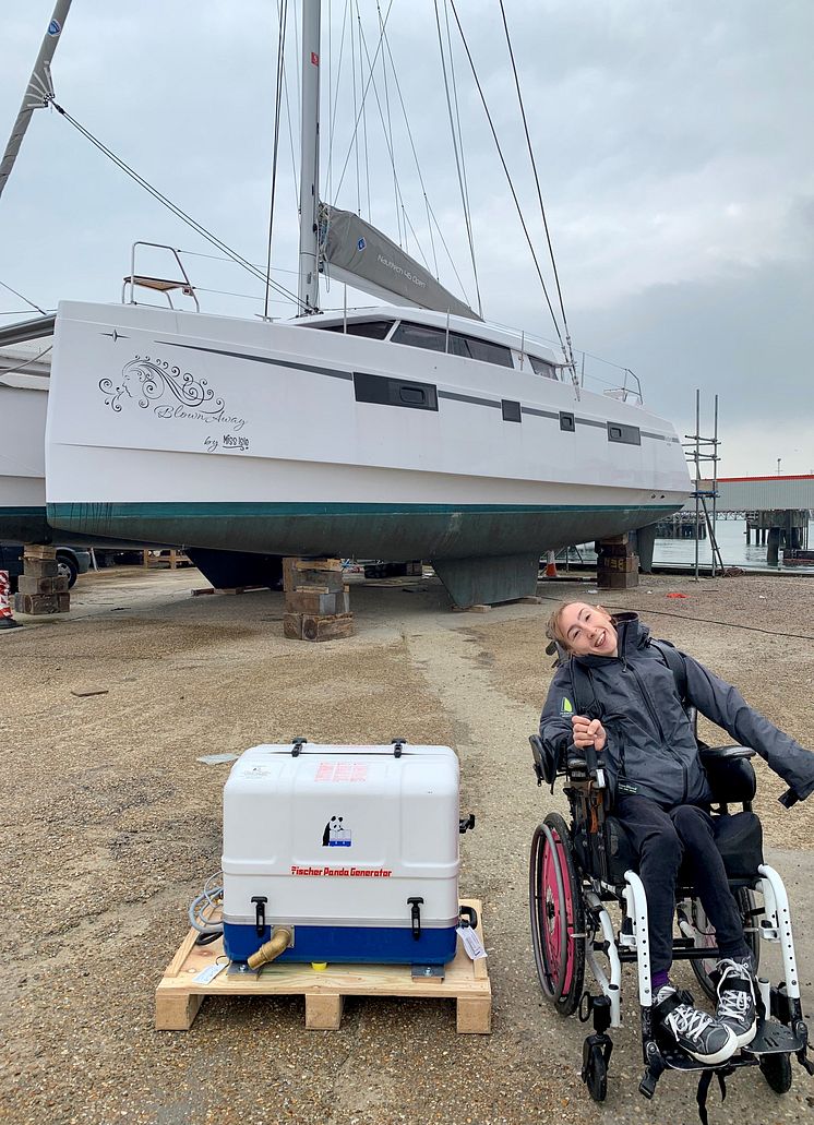 Hi-res image - Fischer Panda UK - Fischer Panda UK has donated a Panda PMS 9000 ND generator which is now installed on Natasha Lambert's boat 'Blown Away'