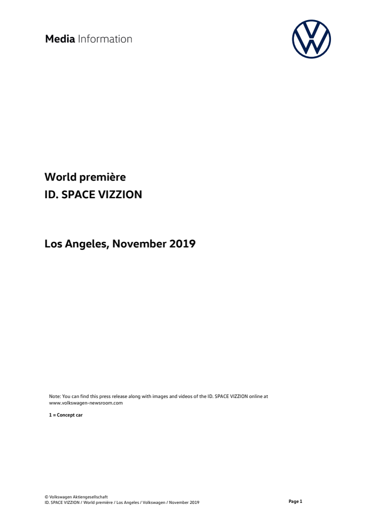 Verdenspremiere – ID. SPACE VIZZION