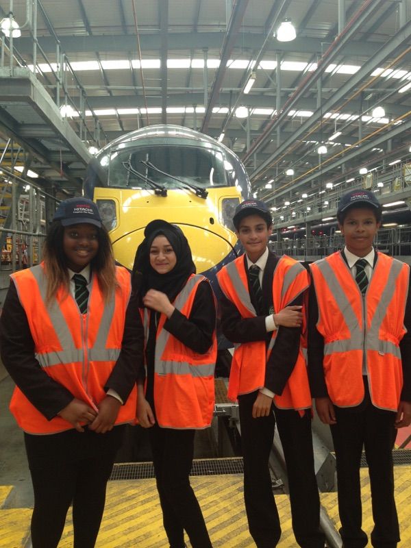 Students visit flagship Hitachi train maintenance centre