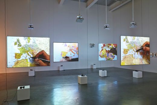 Bouchra Khalili – The Mapping Journey Project, video installation at New Museum 2014