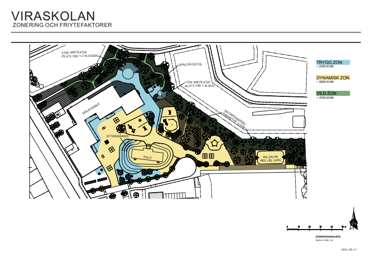 Bilaga 1 - Skiss på skolans utomhusmiljö i så kallade zoner