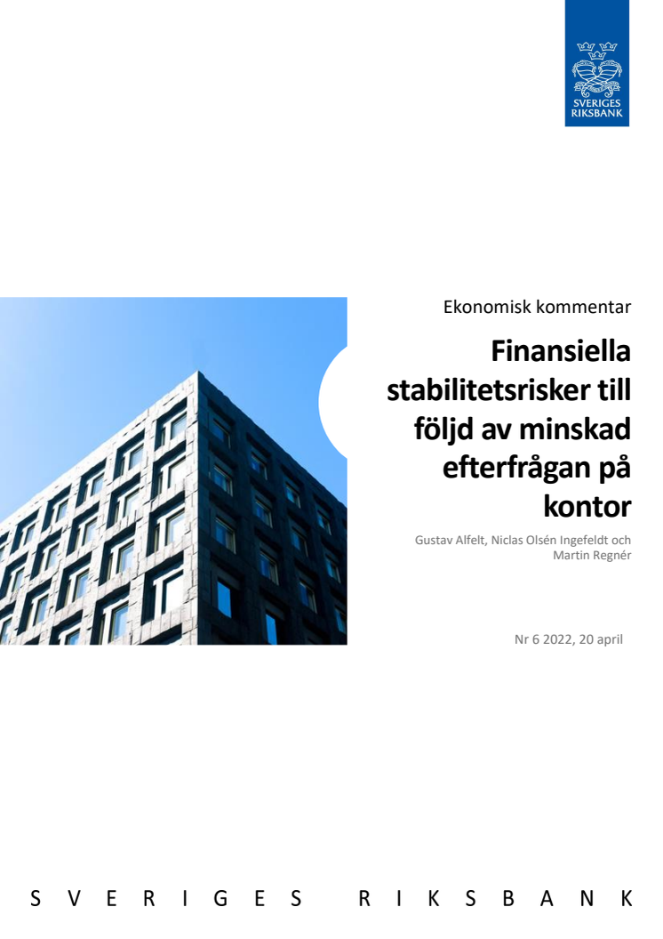 Riksbanken om minskad efterfrågan på kontor