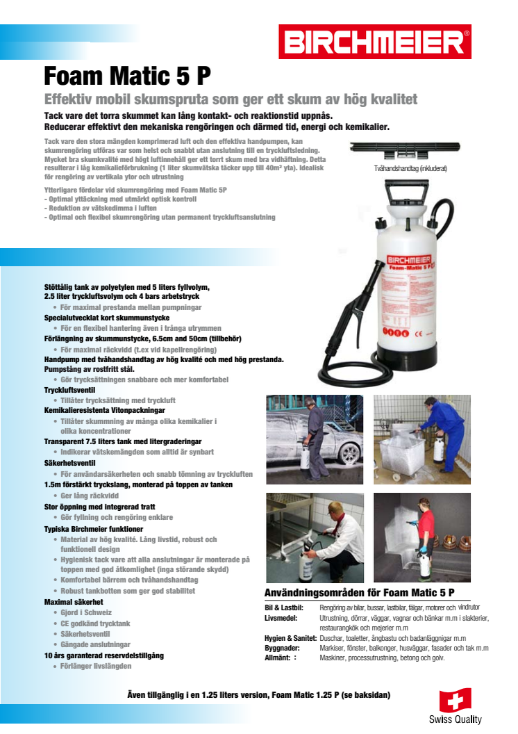 Produktblad Foam Matic 5P