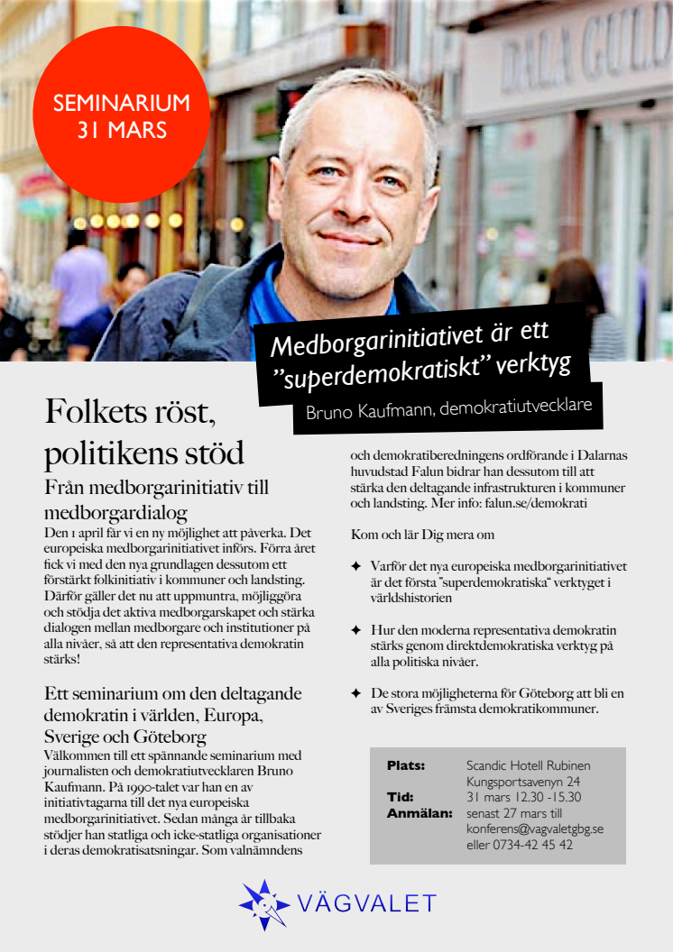 Inbjudan - Medborgarinitiativet  - Folkets röst, politikens stöd