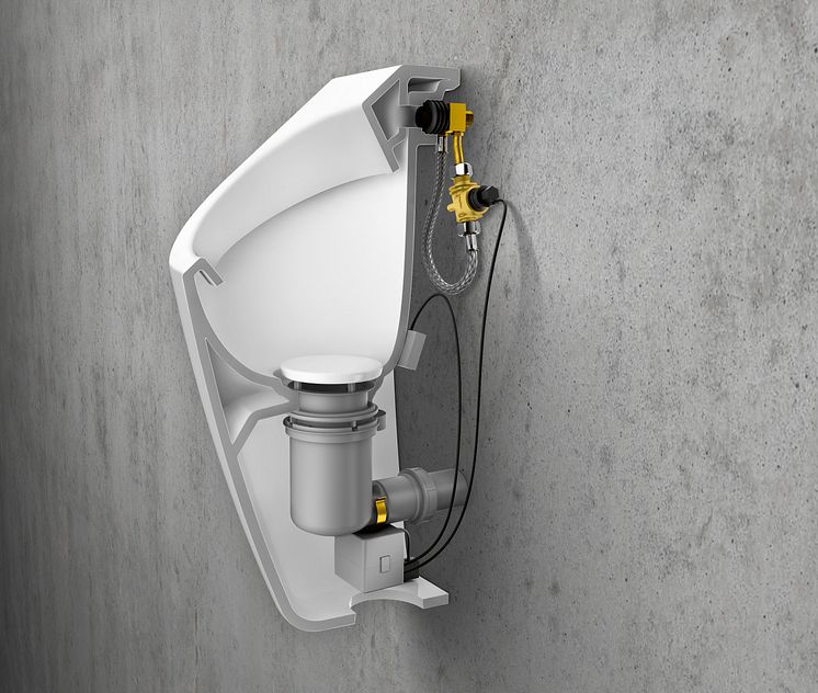 Urinalsteuerungen wie ProDetect 2 erkennen über einen Sensor, wann gespült werden muss und tragen damit zu einem optimierten Wasserverbrauch und verbesserter Hygiene bei.