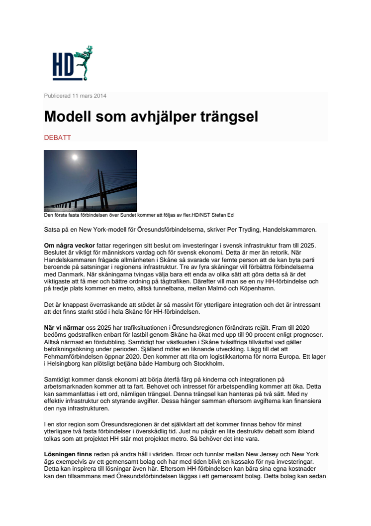 Modell som avhjälper trängsel