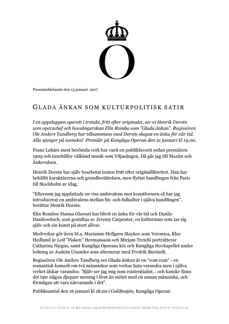 Glada änkan som kulturpolitisk satir på Kungliga Operan 