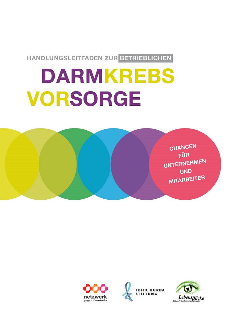 Cover: Handlungsleitfaden zur betrieblichen Darmkrebsvorsorge 2020