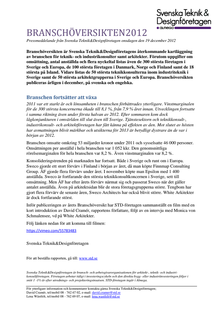 Branschöversikten 2012