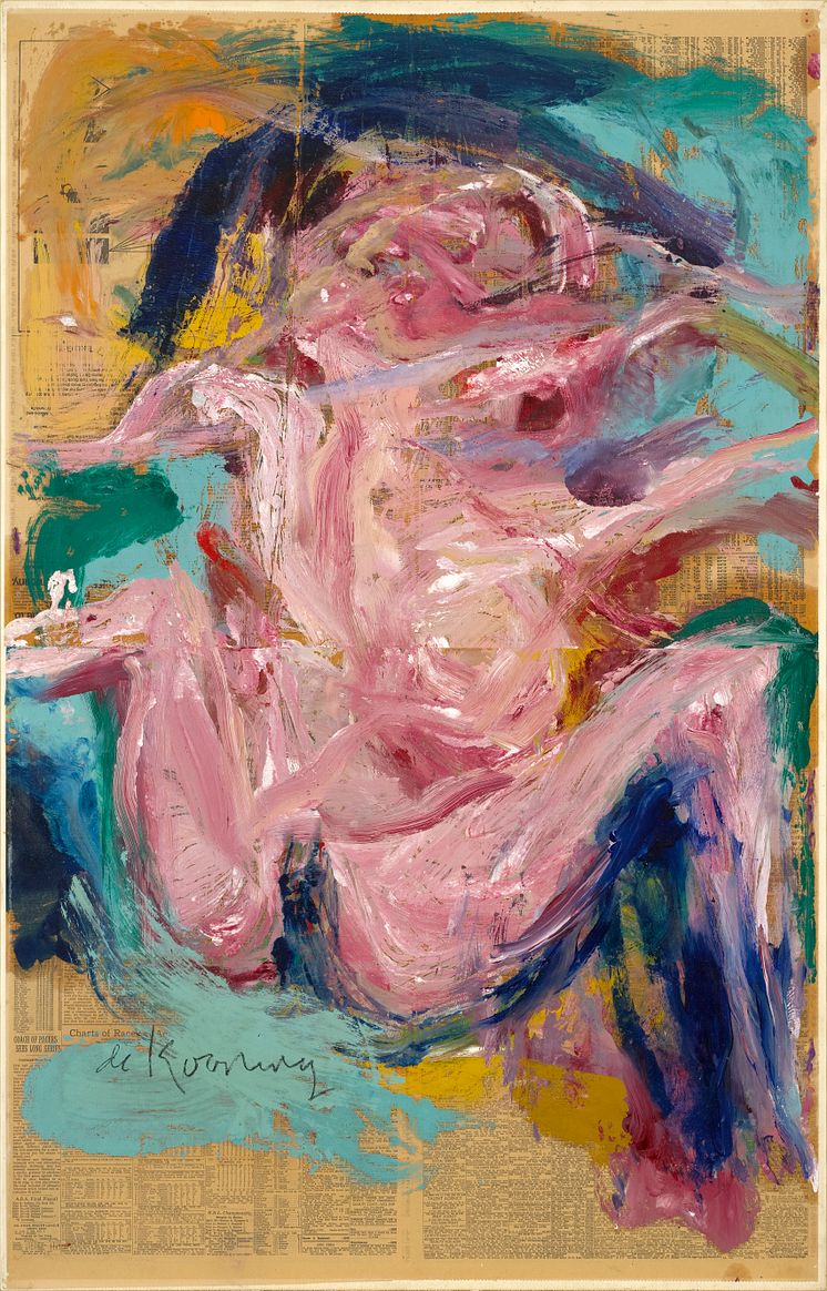 Willem de Kooning: «Untitled» (Olje på avispapir på lerret. 1972) ©Willem de Kooning, BONO. Gjengitt med tillatelse